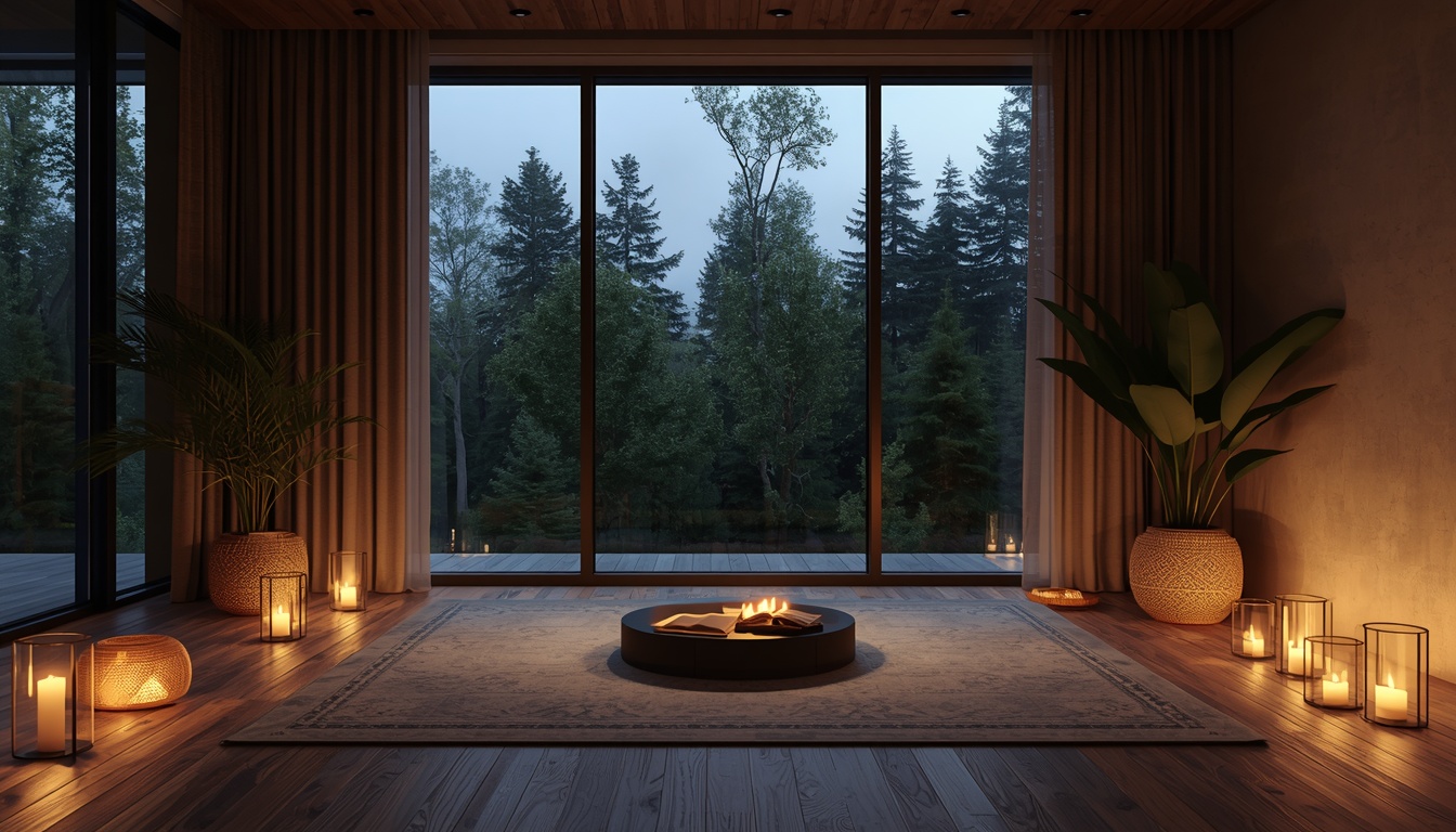 Calm meditation space for evening relaxation sessions